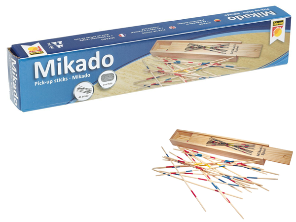 Mikado in Holzbox Bambus Material