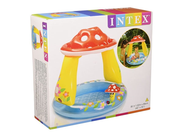 Intex 57114NP - Baby Pool Pilz mit Sonnenschutz, 102x89cm
