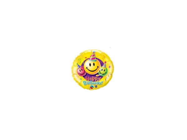 GLOBOS 92084 - Folienballon "HB Party Smiley" 18"/45cm