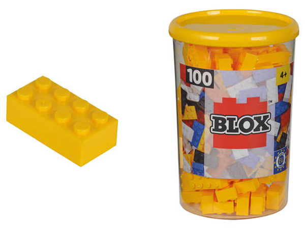 SIMBA Blox - 100 gelbe 8er Bausteine in der Dose