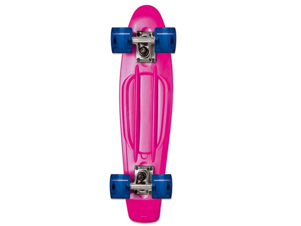 Authentic Skateboard fun - pink mit Leuchtrollen