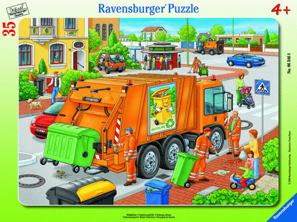 Rahmenpuzzle 30-48 T.: Müllabfuhr