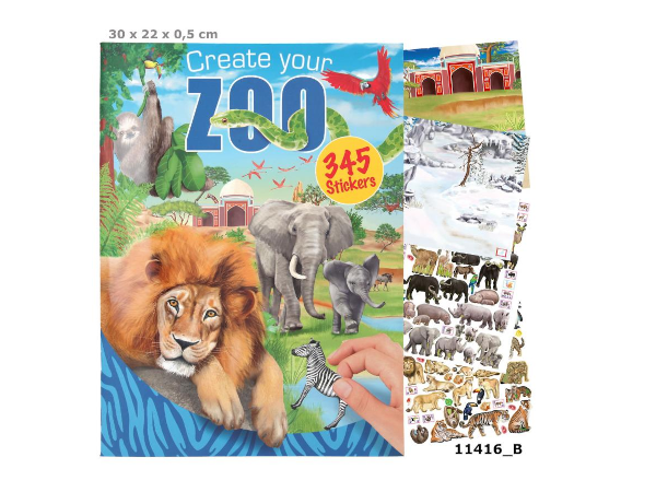 Depesche 11416 - Create your ZOO, Malbuch mit Stickern