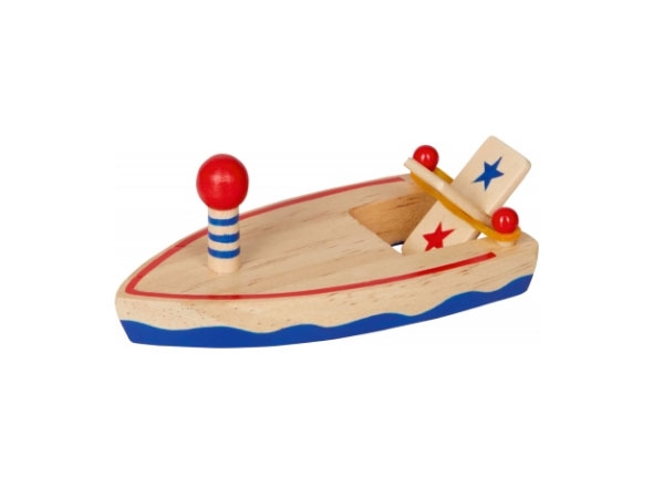 Holzboot mit Gummimotor  Bunte Geschenke