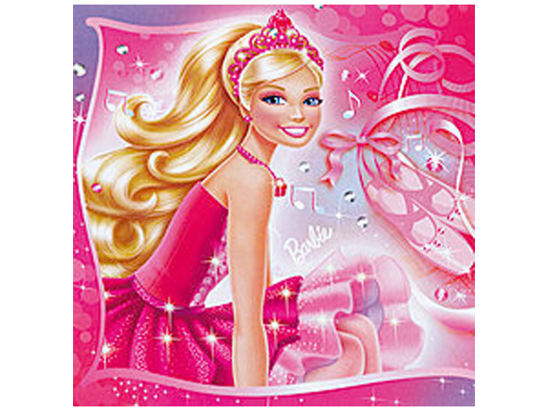 20 Servietten Barbie Pink Shoes 33 x 33 cm