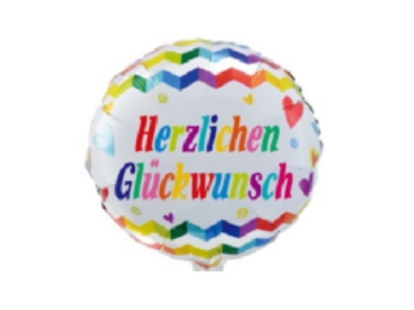Folienballon "Herzlichen Glückwunsch" 18"/45cm