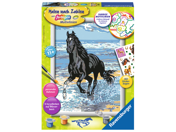 Ravensburger 285655 - Malen nach Zahlen Serie Pferd - Pferd am Strand